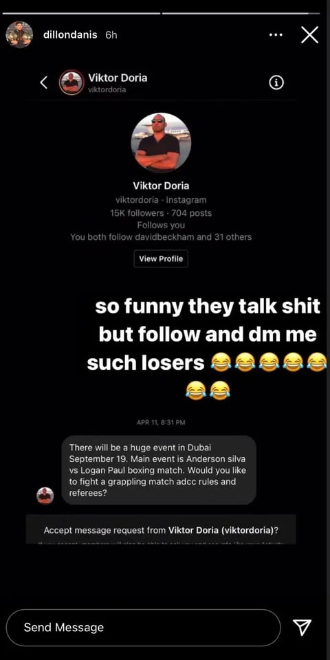 Dillon Danis Instagram DM jpg