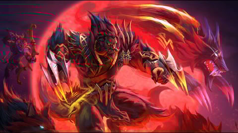 Dota 2 Heroes Warrior Lycan Mark of the Moon Moon Screen Wallpaper Hd 1920x1080 1