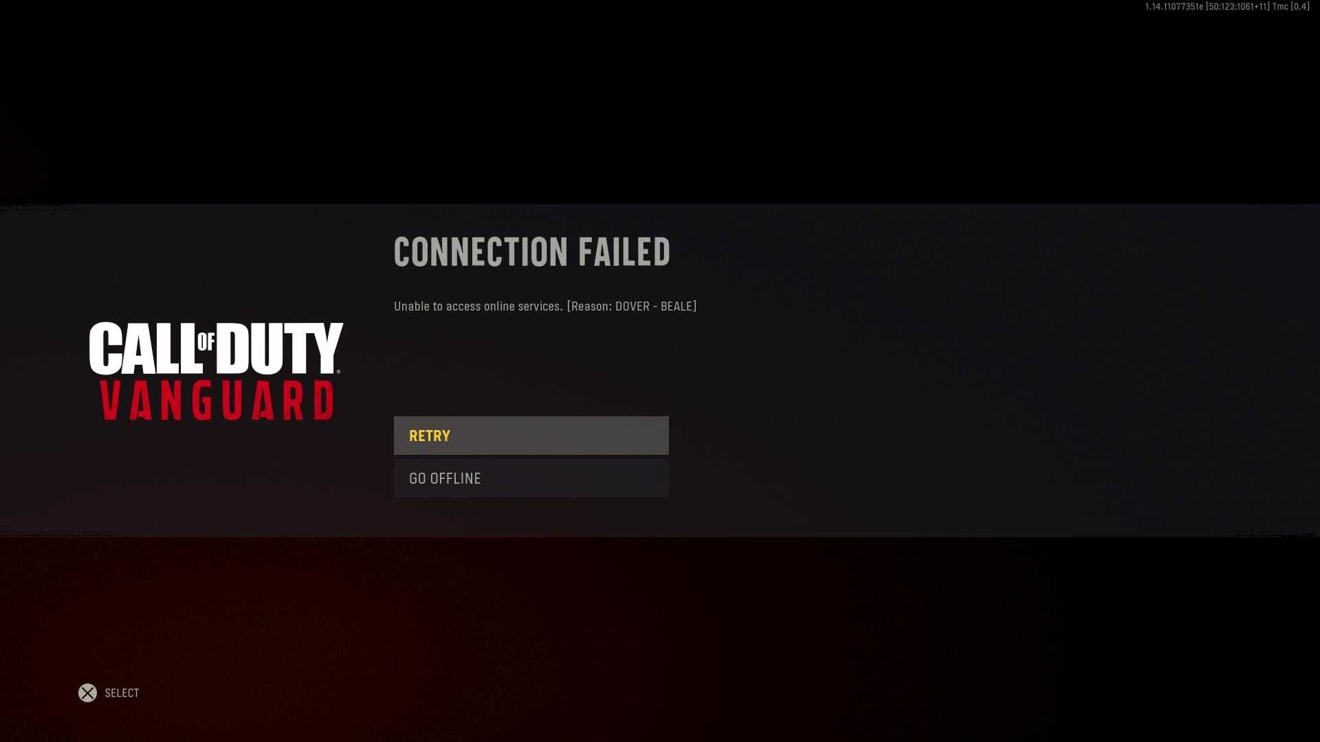 Failed connect to the game id 17