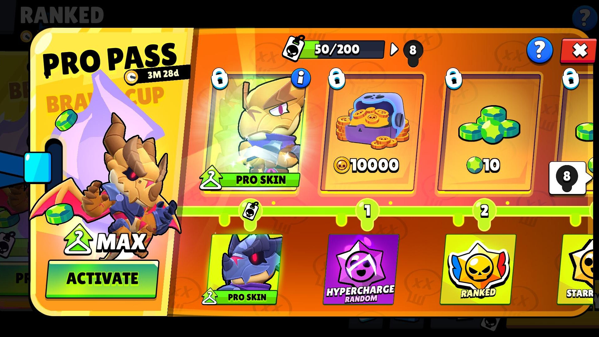 Dragon Crow Pro Pass Brawl Stars