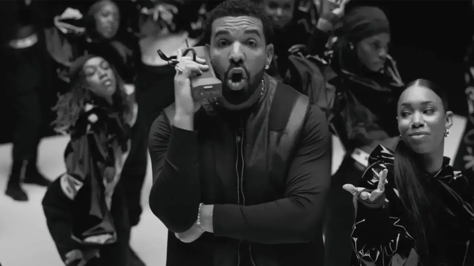 Drake music video nokia cropped processed by imagy