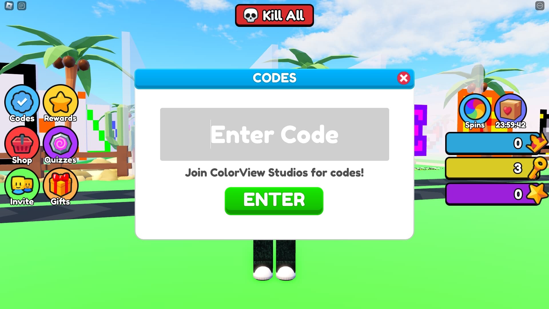 Drawing Quiz how to redeem codes
