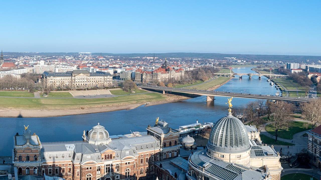 Dresden Altstadt von oben Bild