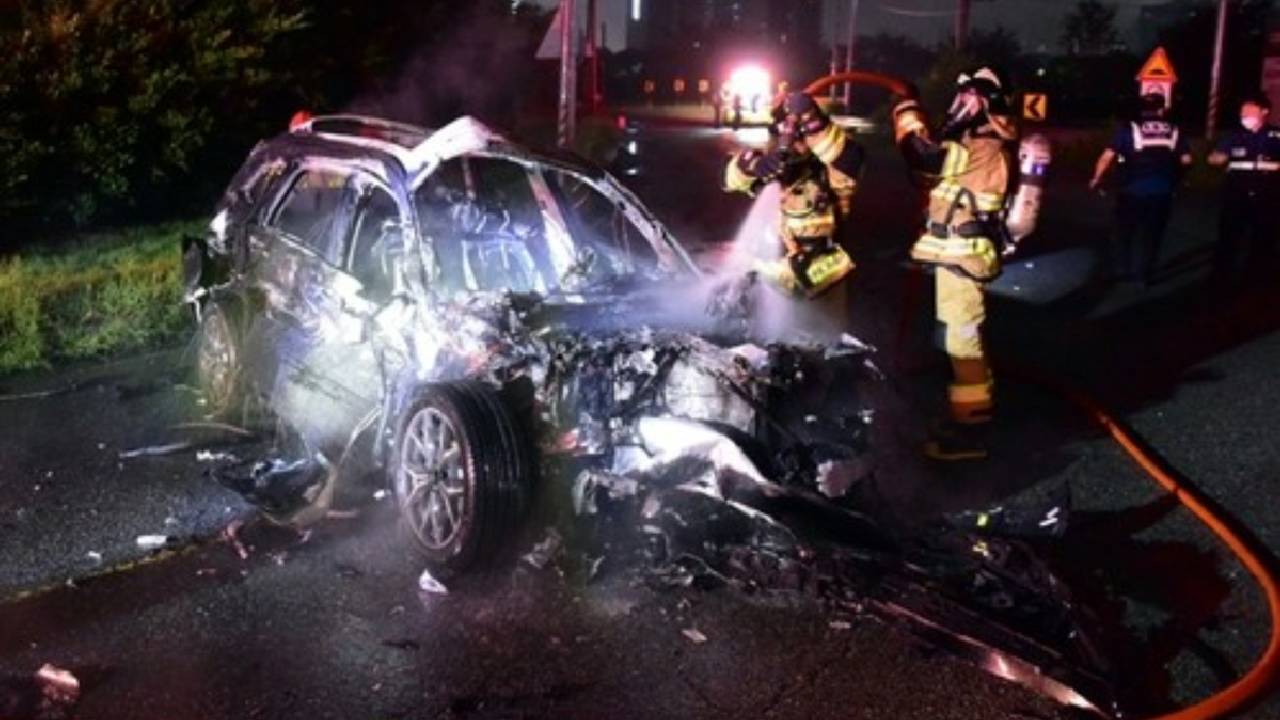 Drunk Driver Hunter Crash Gwangju Fire Department
