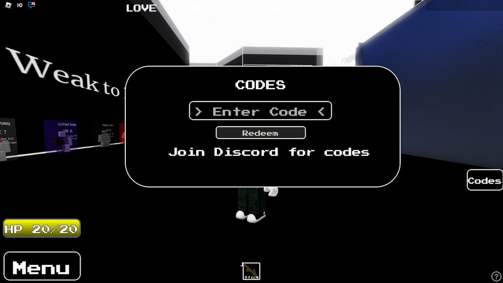 Dummy UTMM how to redeem codes