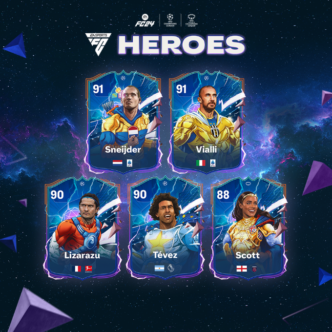 New EA FC 24 Heroes: All Ratings & CL Hero Cards Release… | EarlyGame