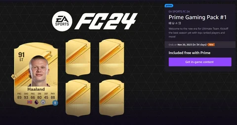 EA FC 24 Prime Gaming Pack 1 October amazon