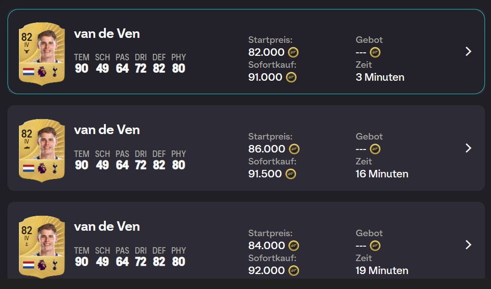 EA FC 26 van Ven Transfermarkt