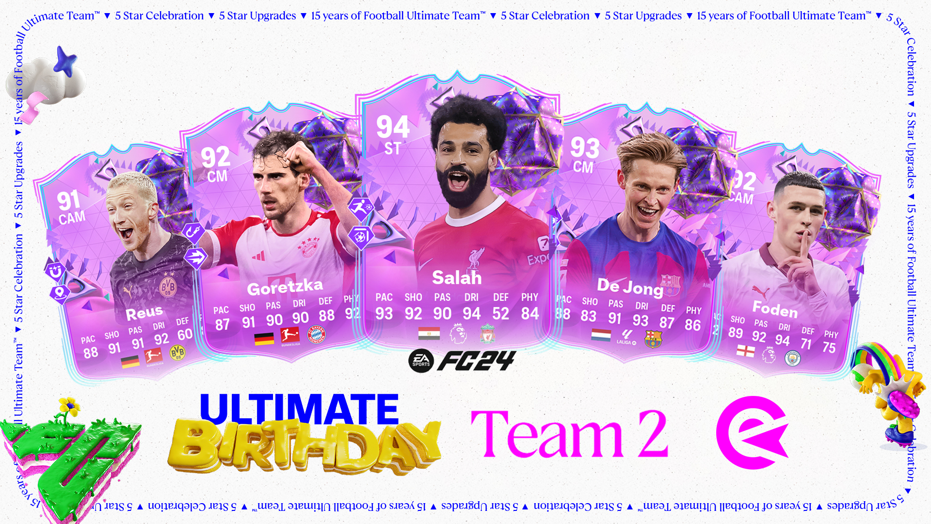 EA FC 24 Ultimate Birthday Team 2: с Салахом, Де Йонгом и Фоденом