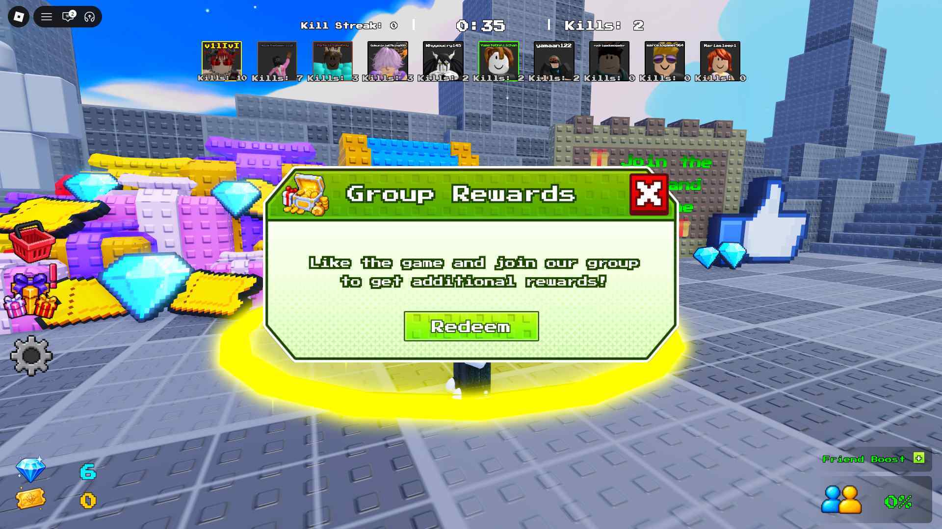 Element Arena Group Rewards
