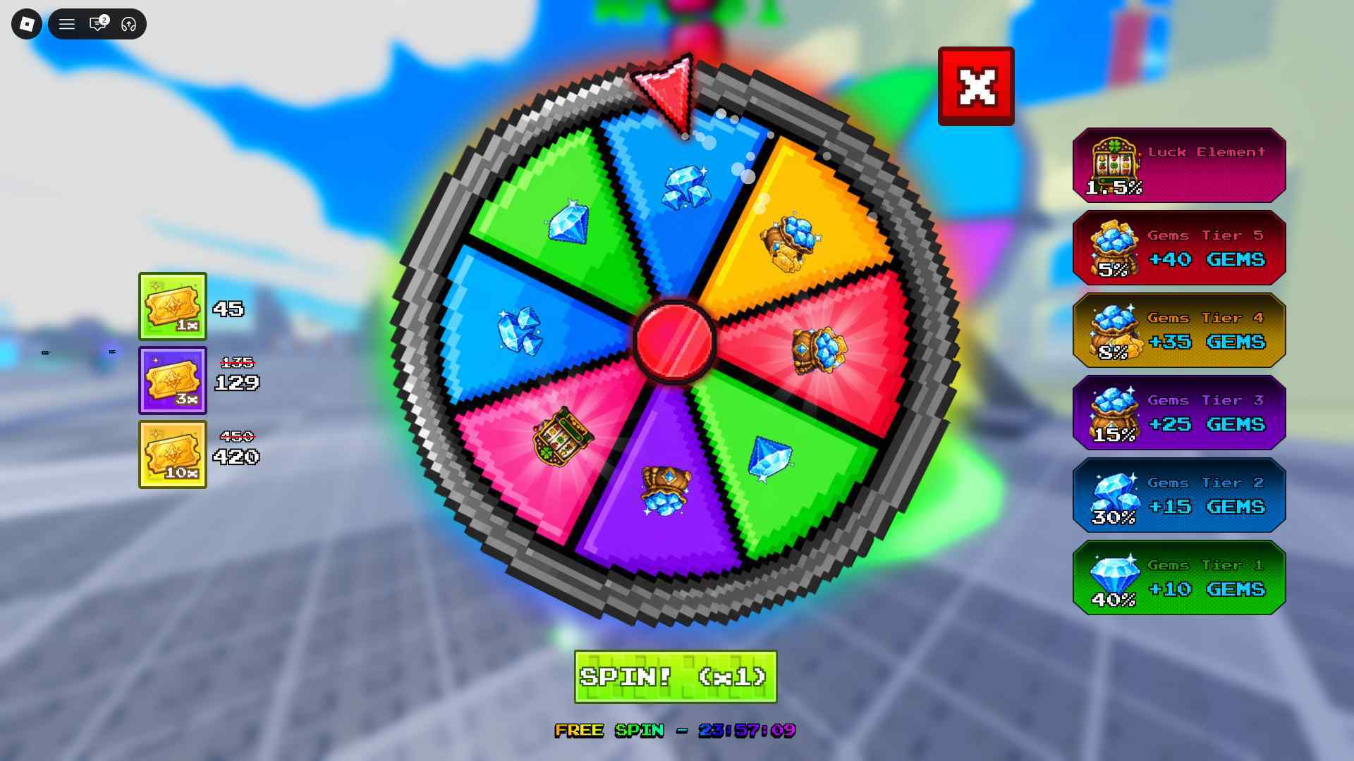 Element Arena Spin Wheel 2