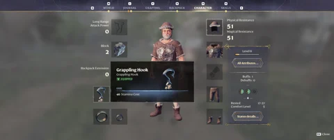 Enshrouded Guide Grappling Hook Menu