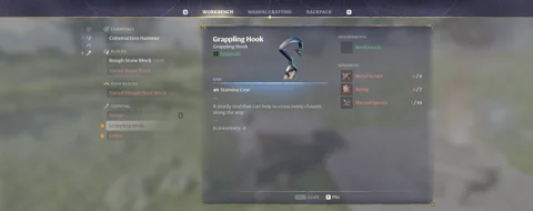 Enshrouded Guide Grappling Hook