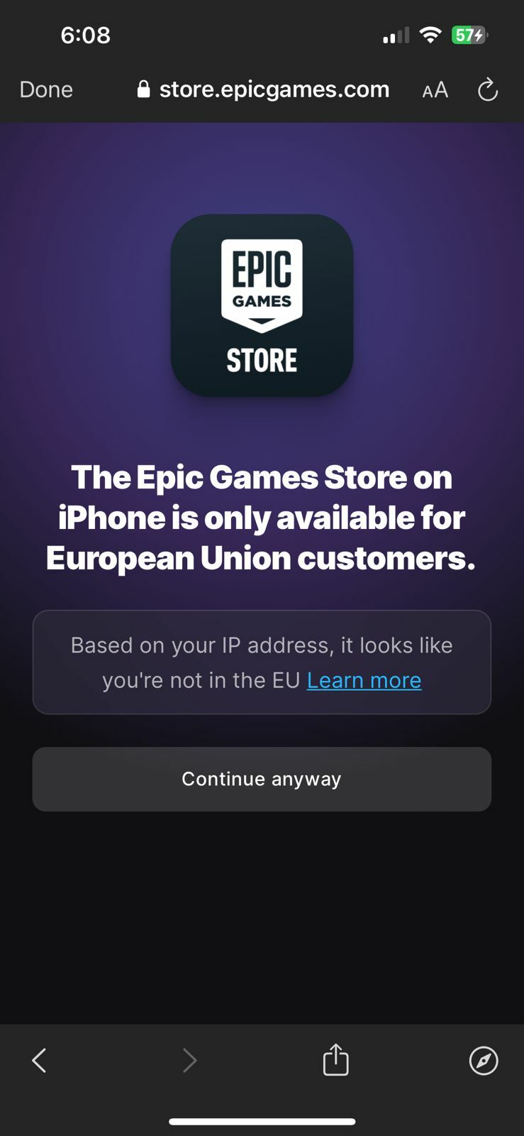 Как загрузить Epic Games Store на iOS