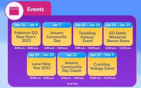 Events January