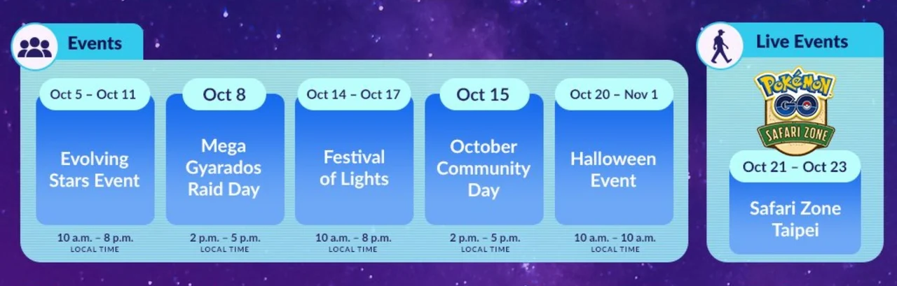 Pokémon GO October Content Update Events Live Niantic