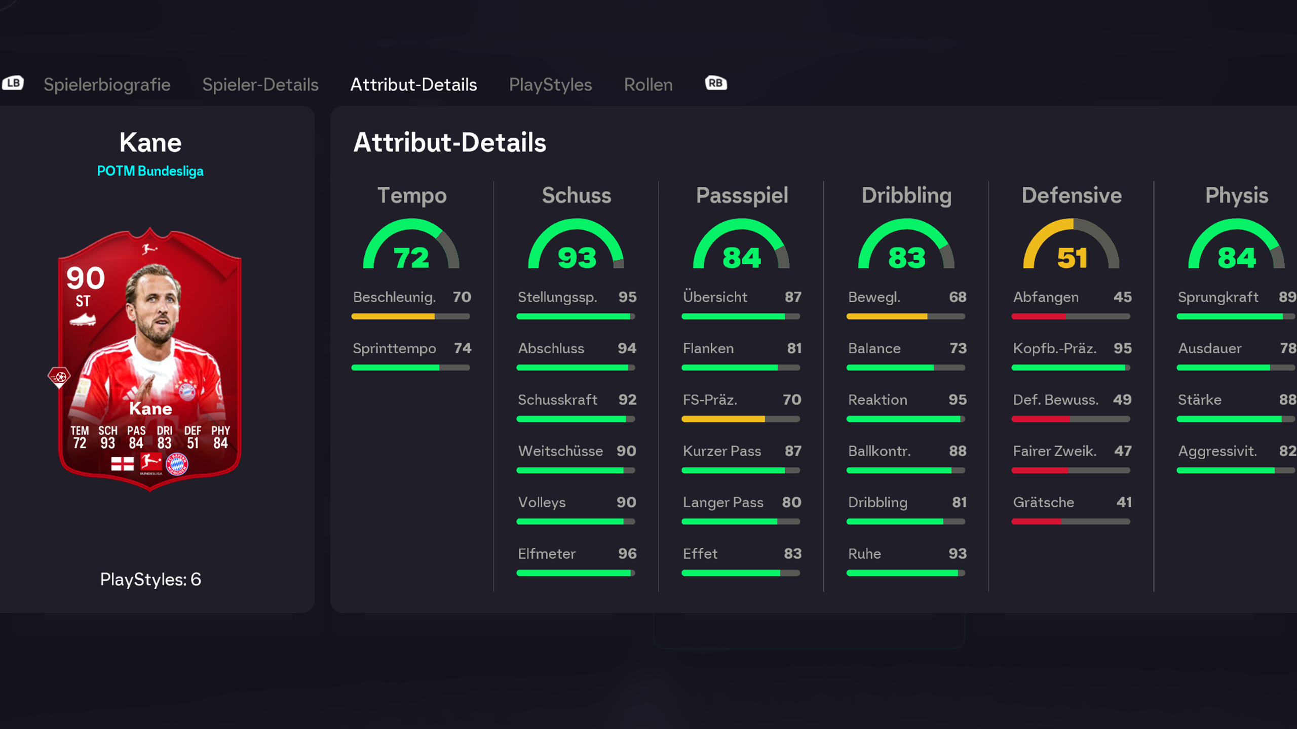 FC 26 POTM Kane Stats