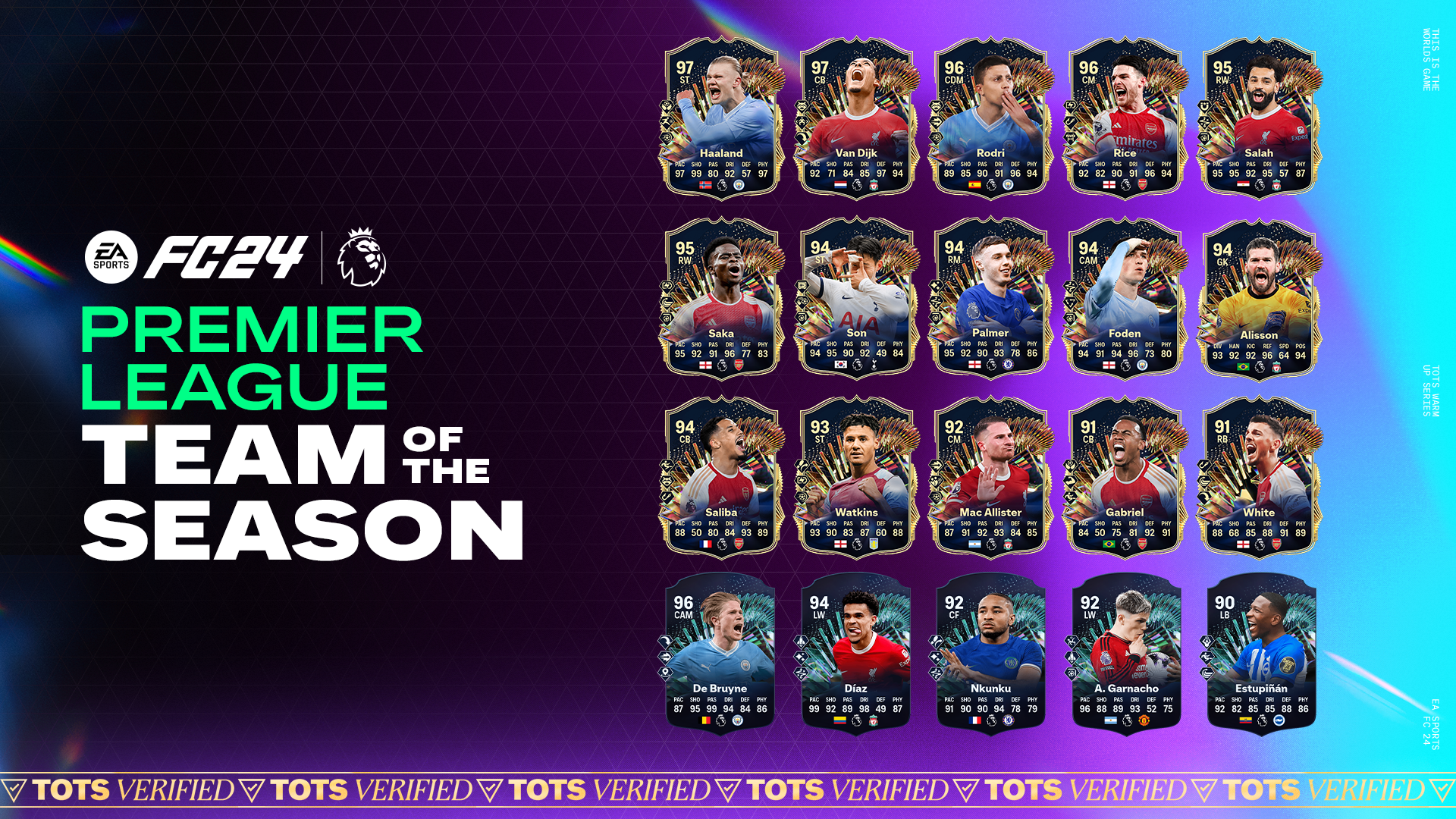 FC24 TOTS EPL 16x9 Squad