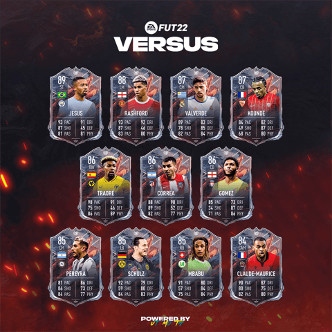 FIFA 22: Todas las cartas Versus Fire y Versus Ice: Cómo funciona