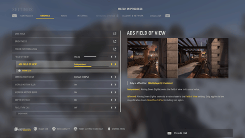 FOV ADS Settings