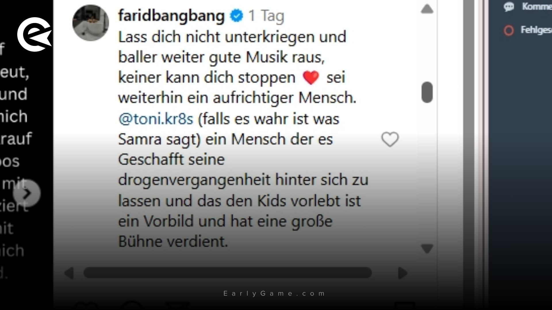 Farid Bang Reaktion