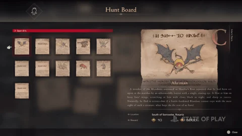 Final Fantasy 16 Hunt Board