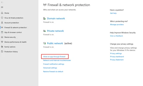 Firewall Access23