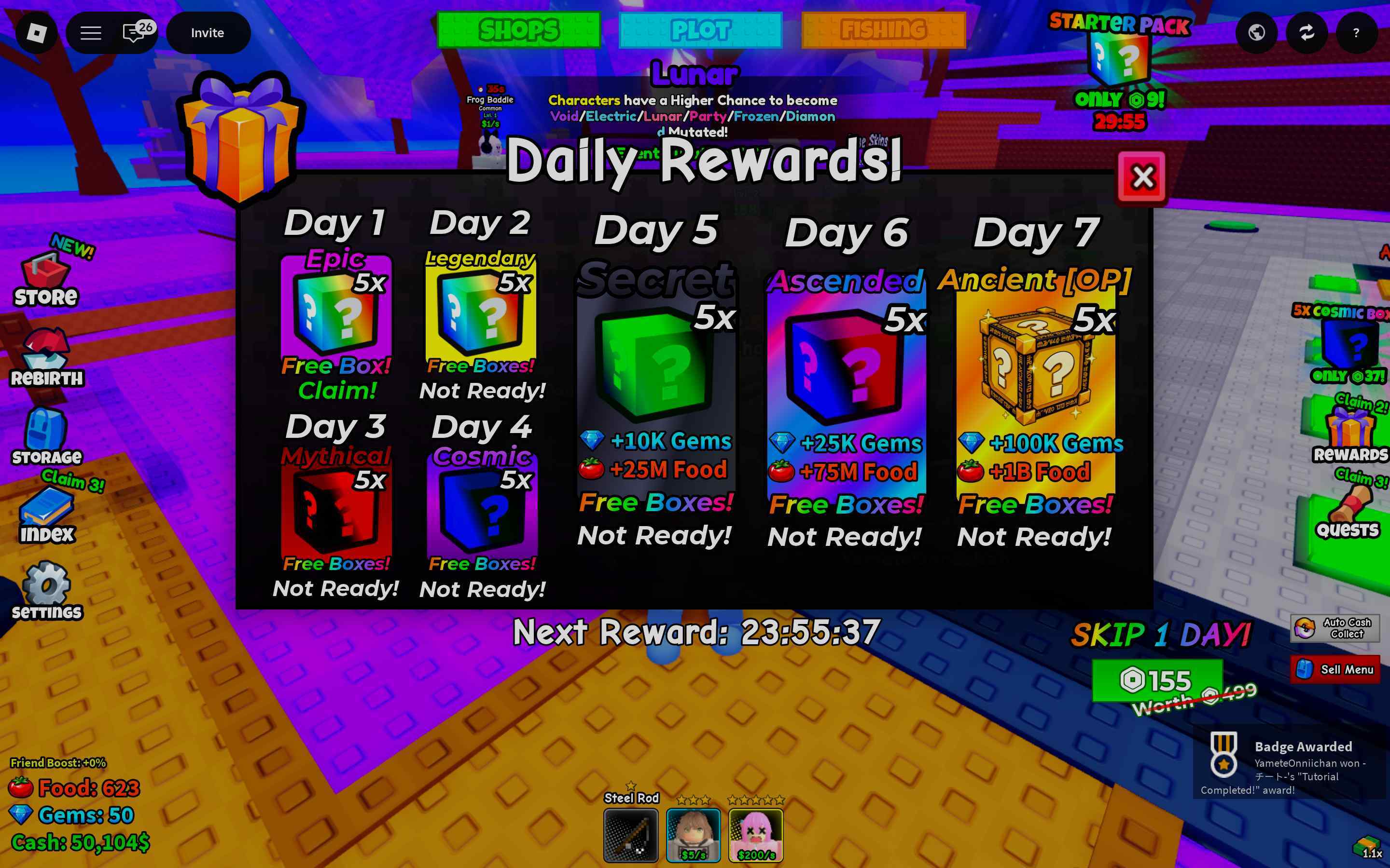 Fish an Anime RNG more rewards