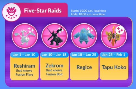 Five Star Raid January