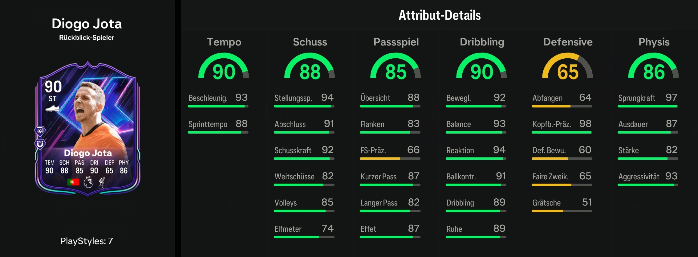 Flashback Jota SBC Stats