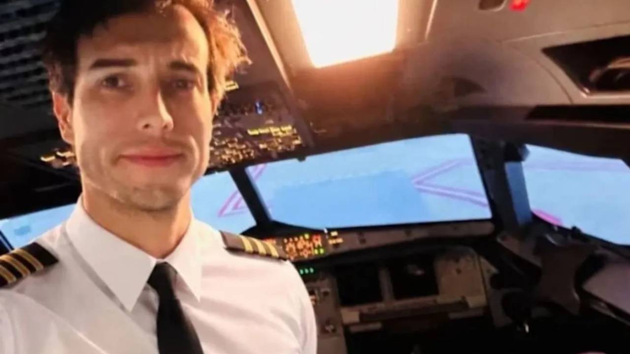 Flugzeug Ladnung im letzten Moment