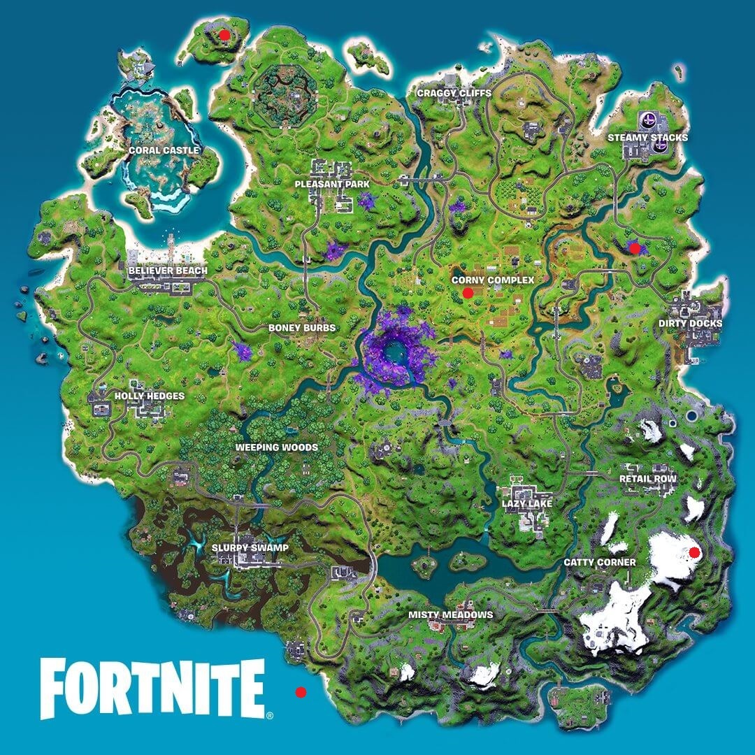 Fortnite Alien Artifact Locations in Week 6