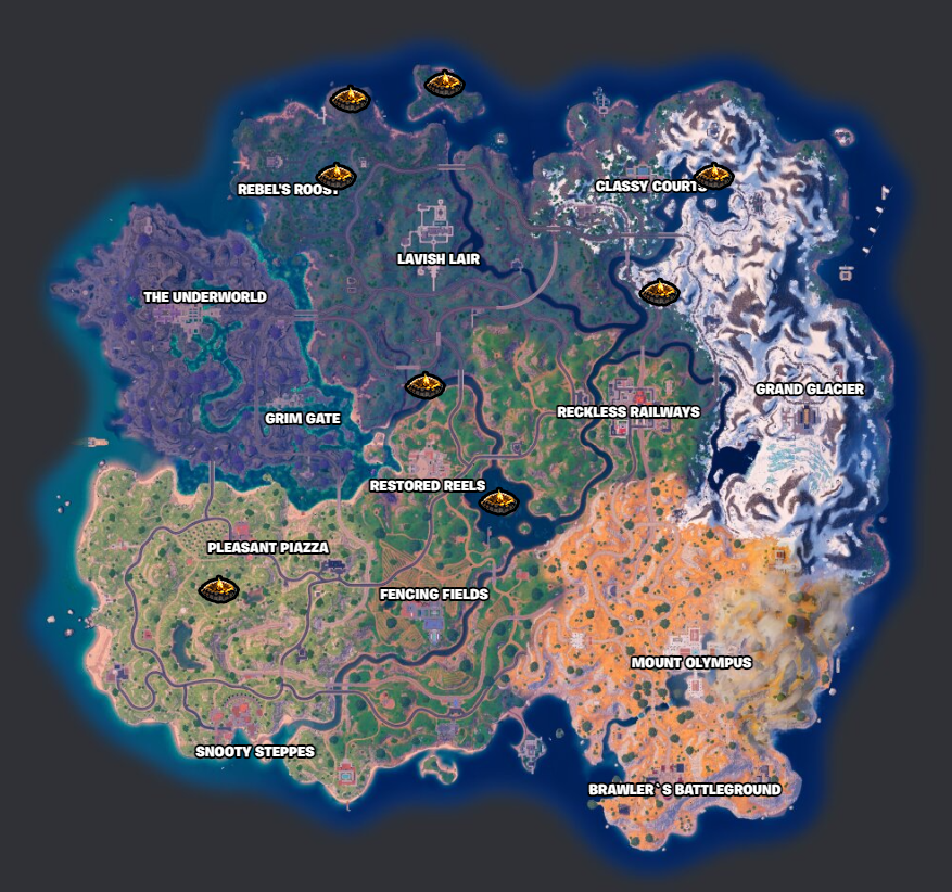 Fortnite Chapter 5 Season 2 All Campfire Locations