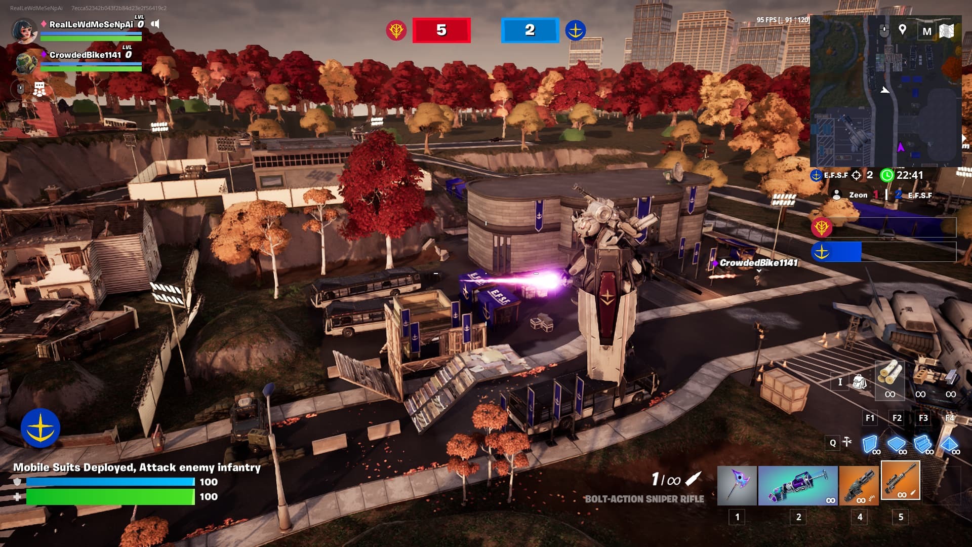 Fortnite Gundam Mode Fight