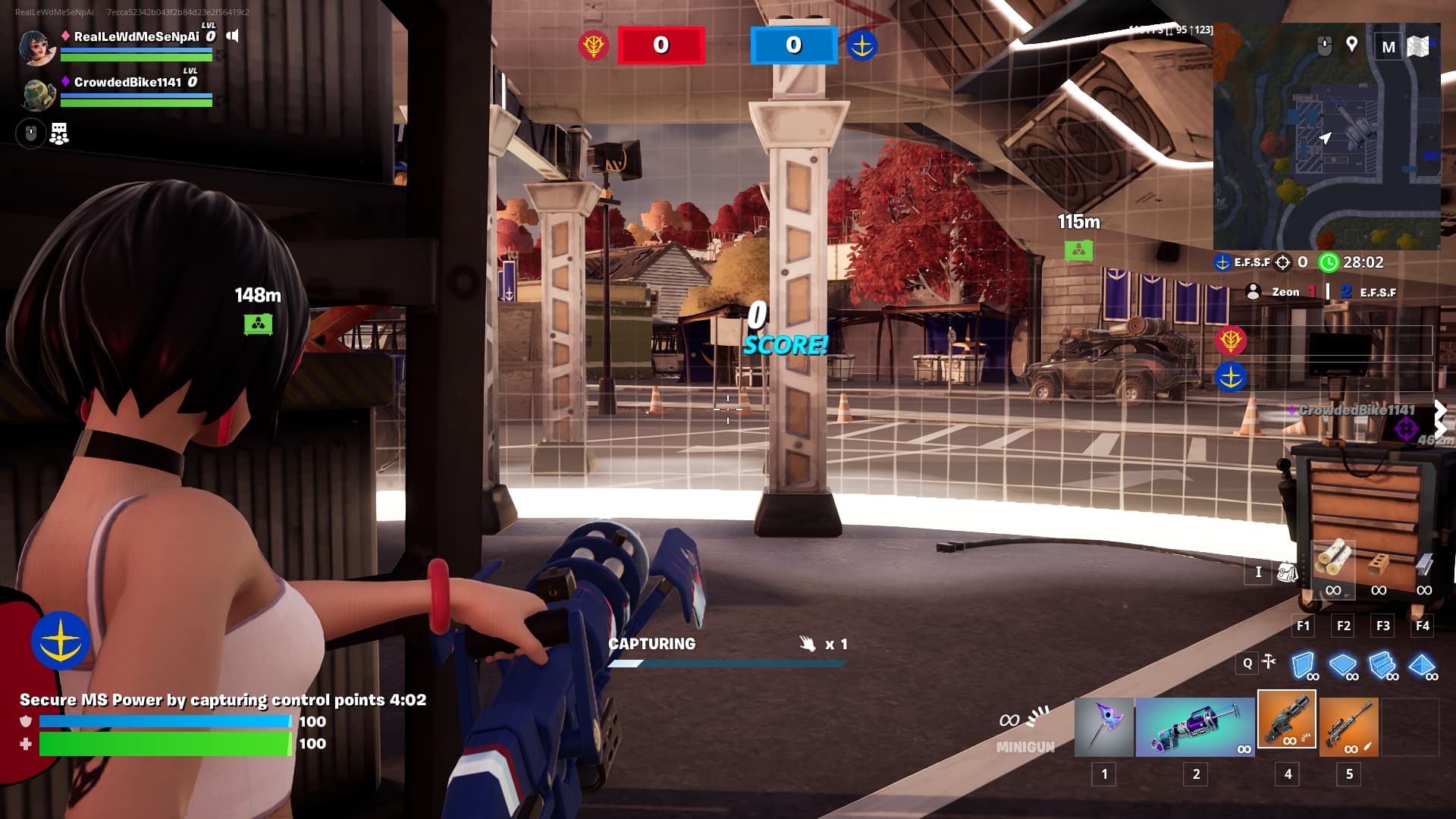 Fortnite Gundam Mode gameplay