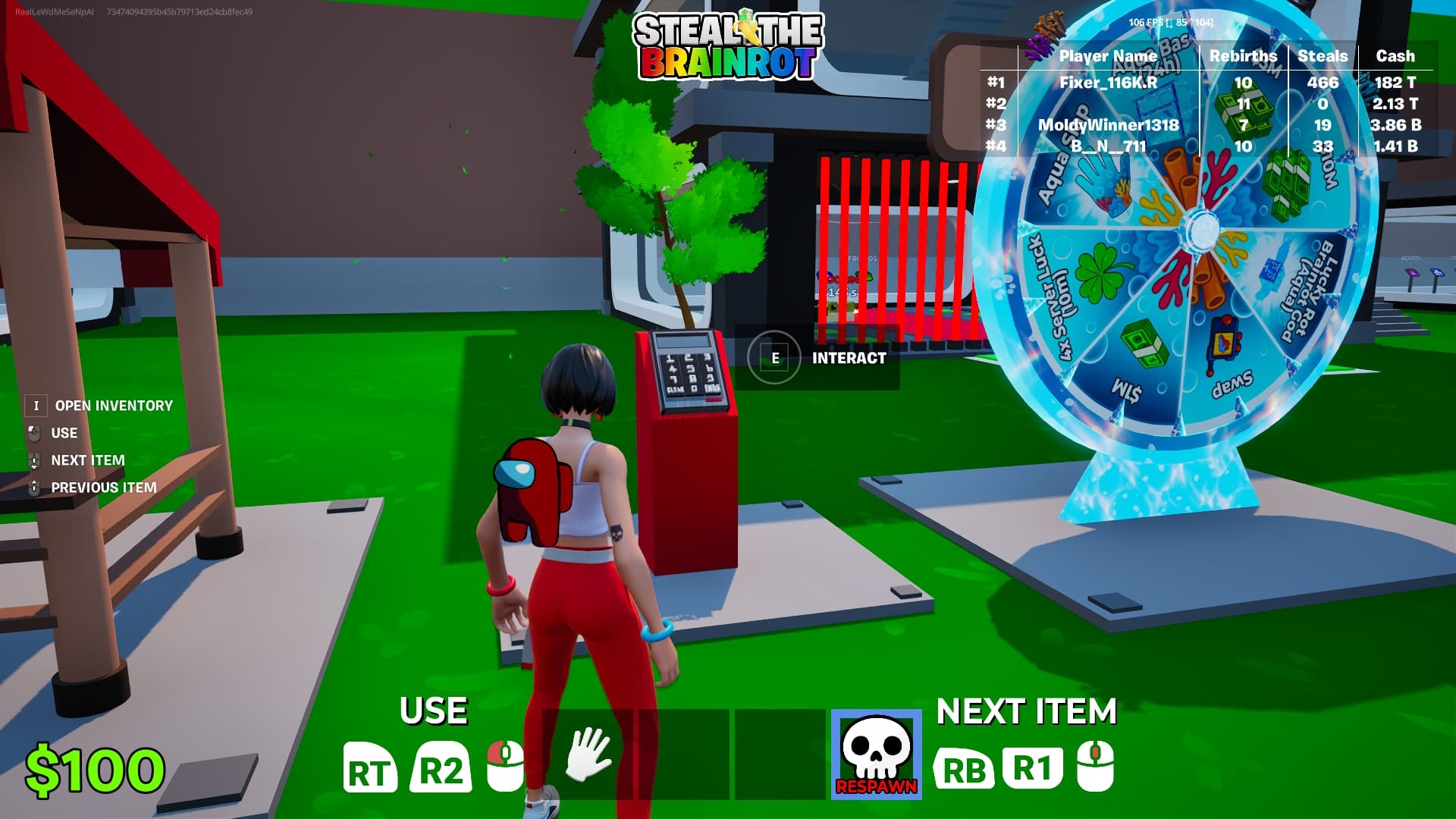 Fortnite Steal The Brainrot codes how to redeem