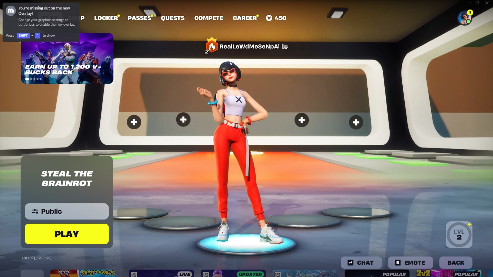 Fortnite Steal The Brainrot game mode 3