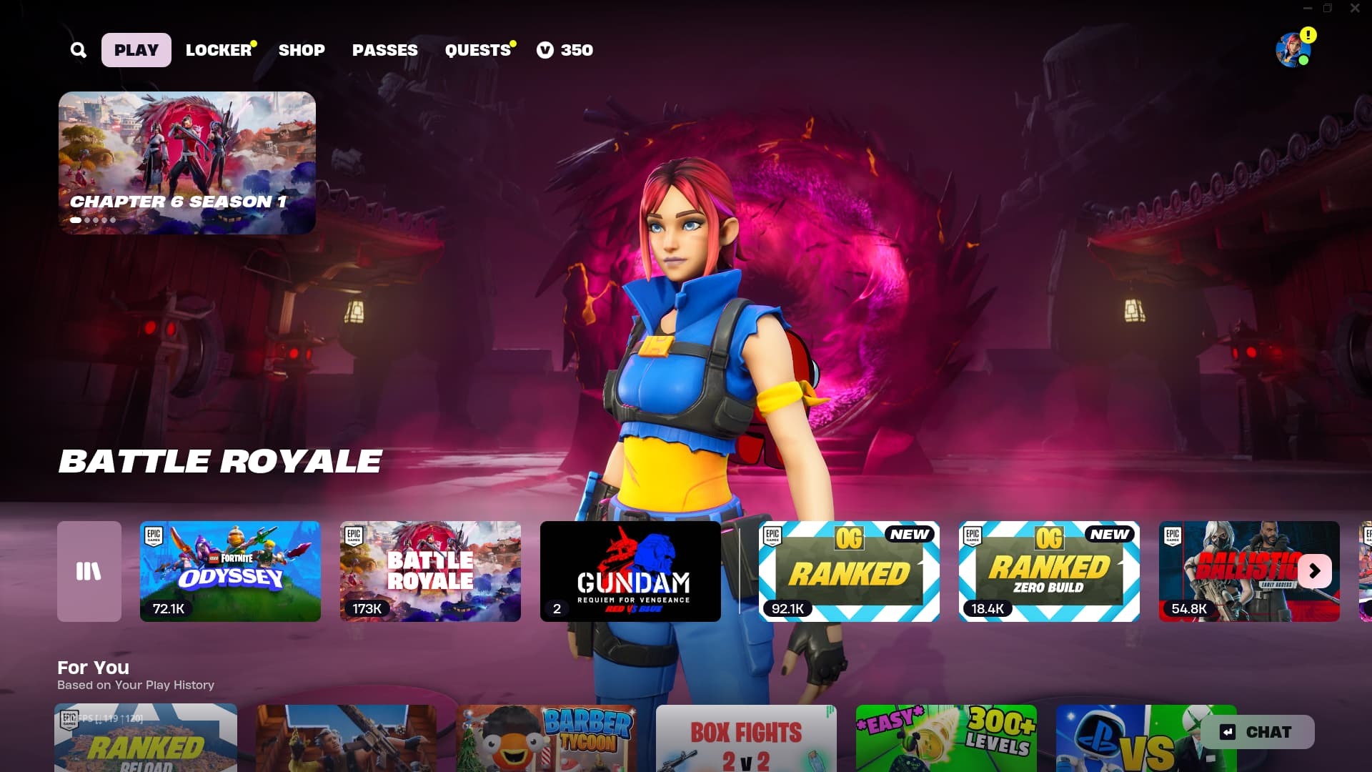 Fortnite main menu 2