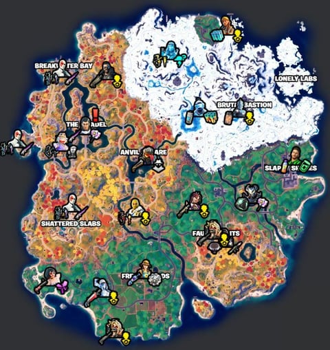 Emplacements Des Pnj Fortnite Chapitre 4 Saison 1