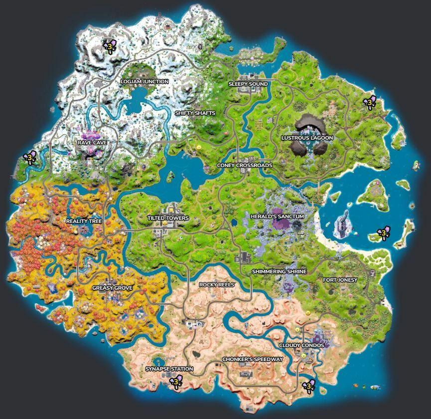 Fortnite rift locations chapter 3 season 4