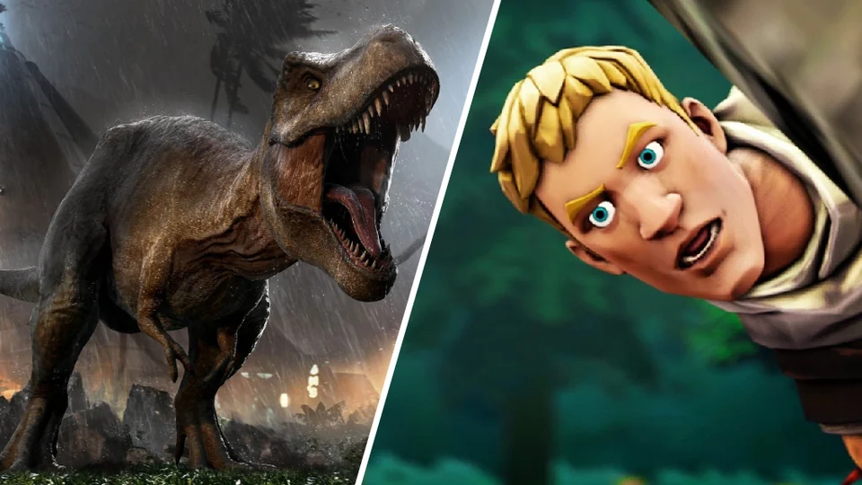 Fortnite Jurassic World crossover hints leaked with dinosaurs