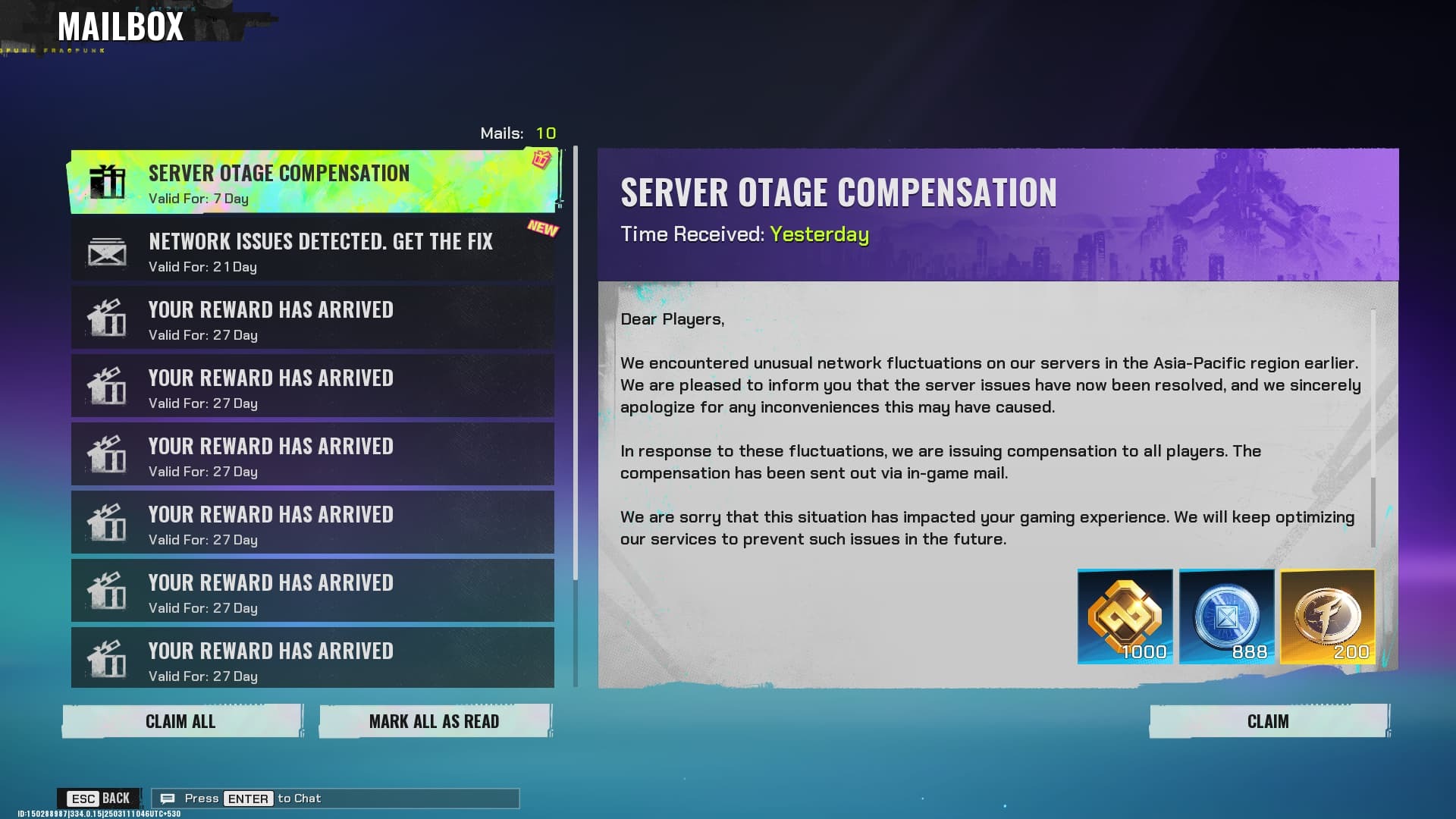 Frag Punk how to redeem codes 10