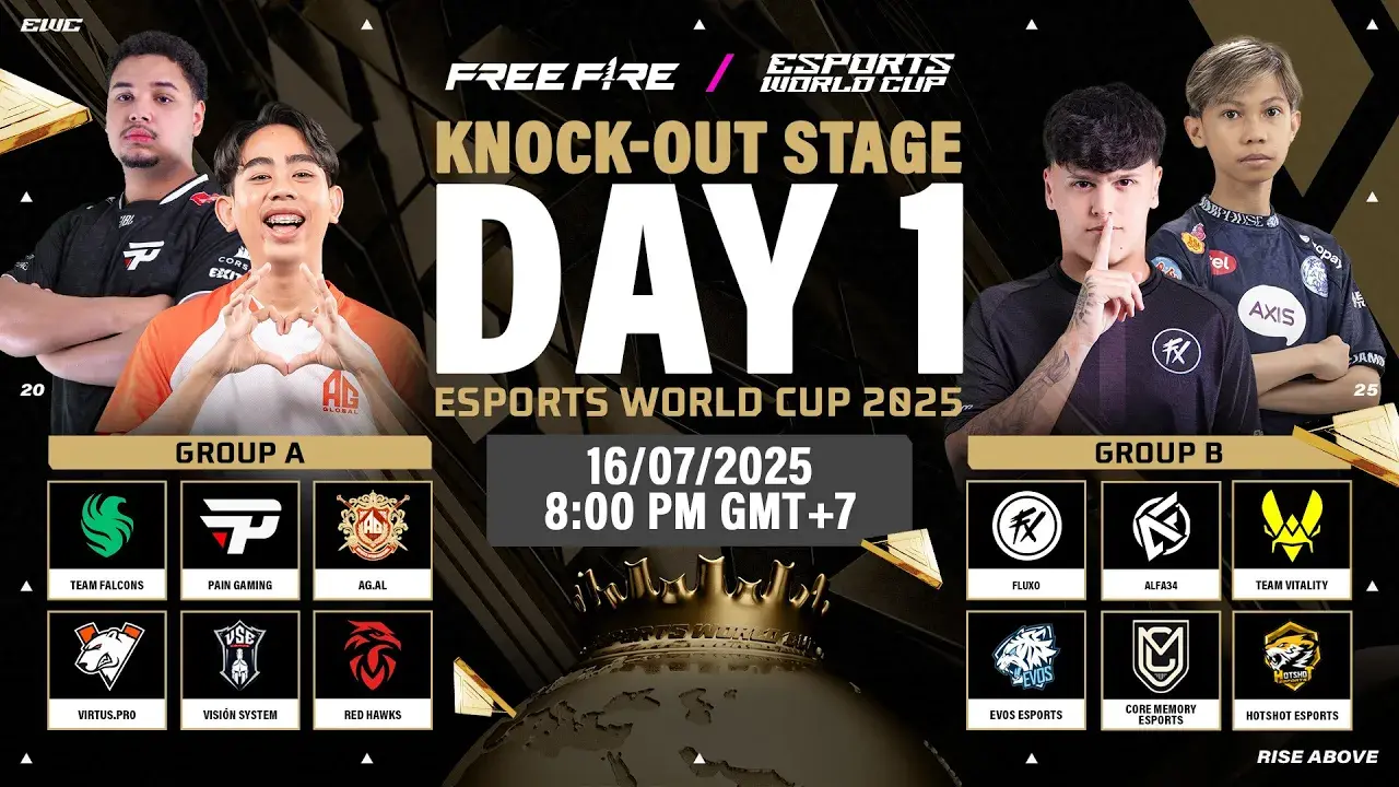 Free Fire Esports World Cup 2025 Knockout Stage Day 1