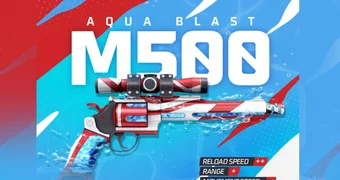 Free Fire MAX Faded Wheel Event M500 Aqua Blast Gun Skin