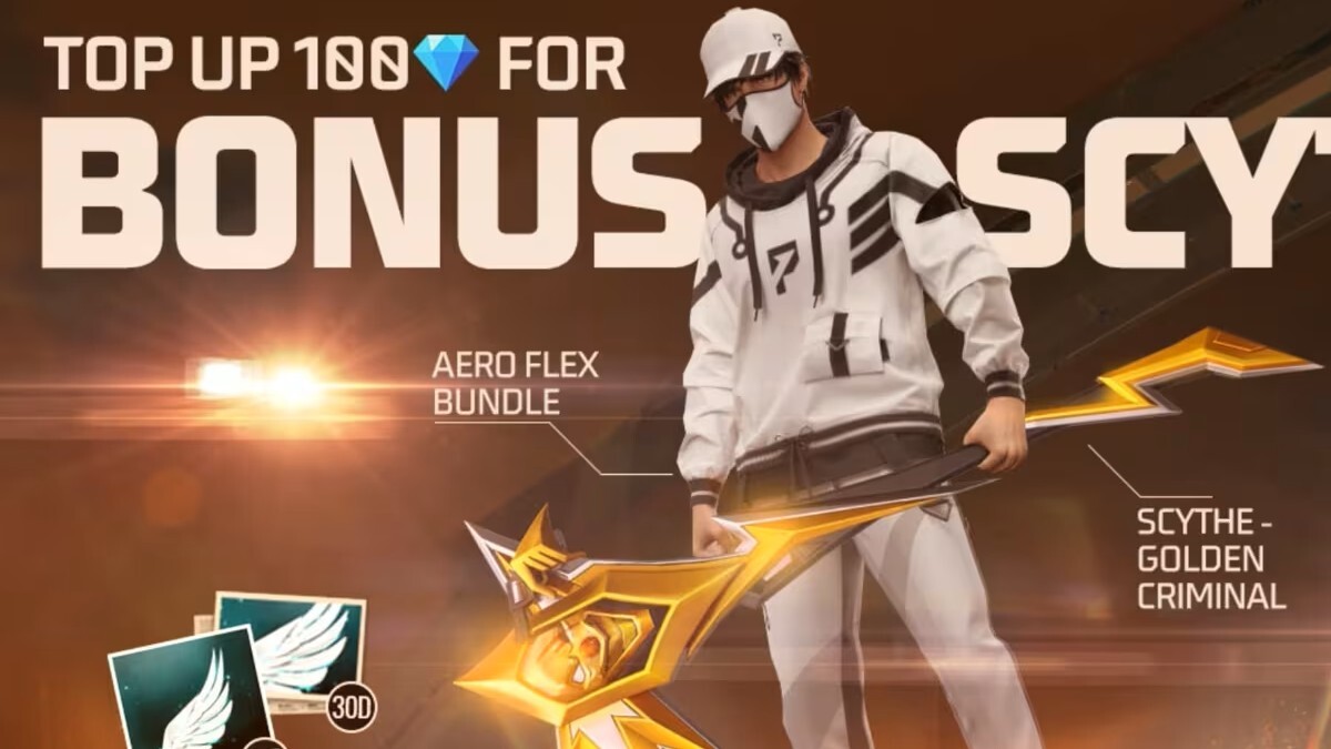 Free Fire Max Golden Criminal Scythe Skin