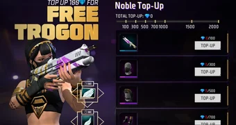 Free Fire Noble Top Up Event