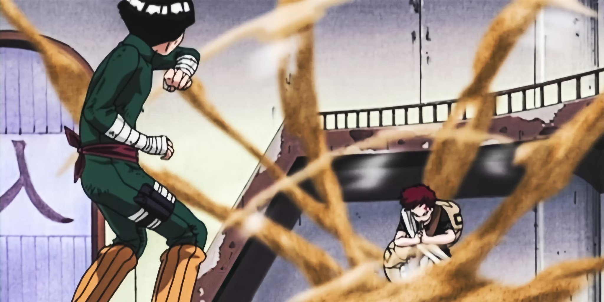 Gaara vs Rock Lee
