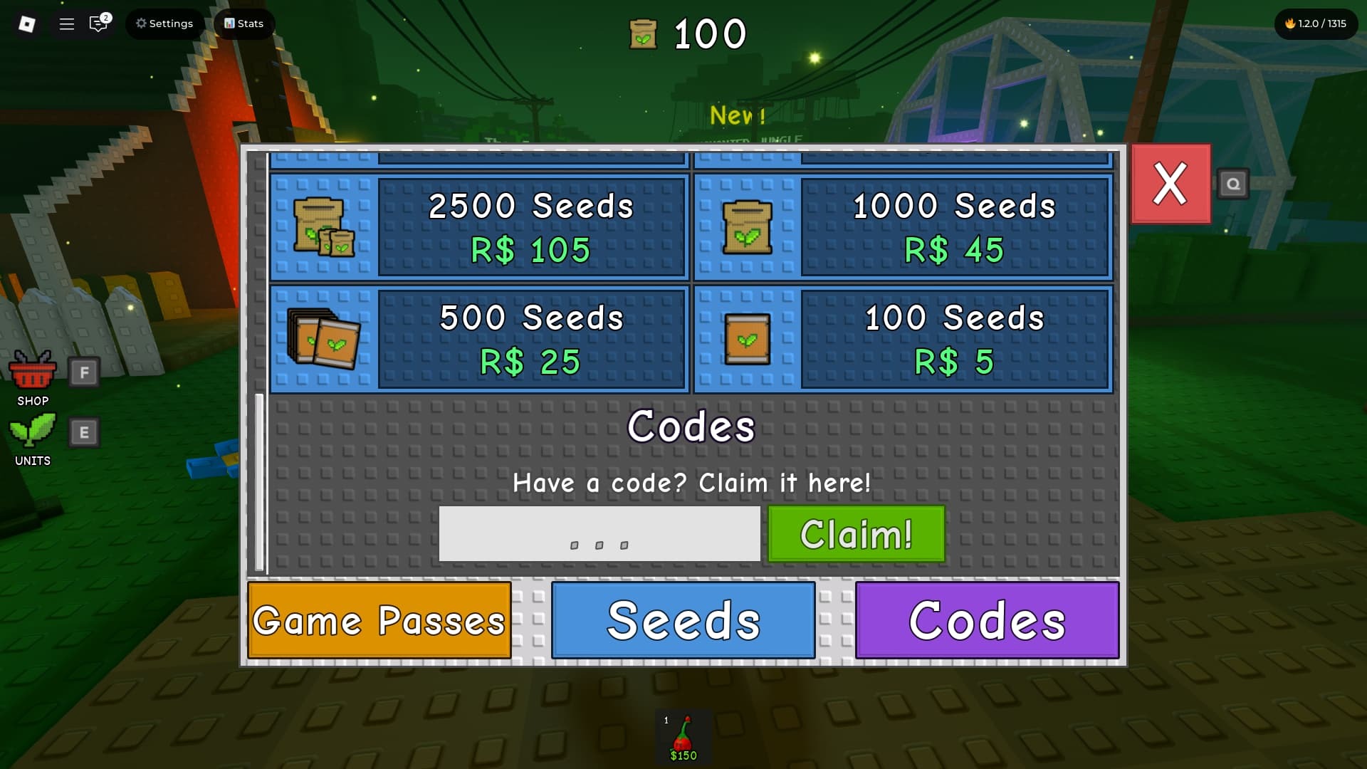 Garden Tower Defense how to redeem codes