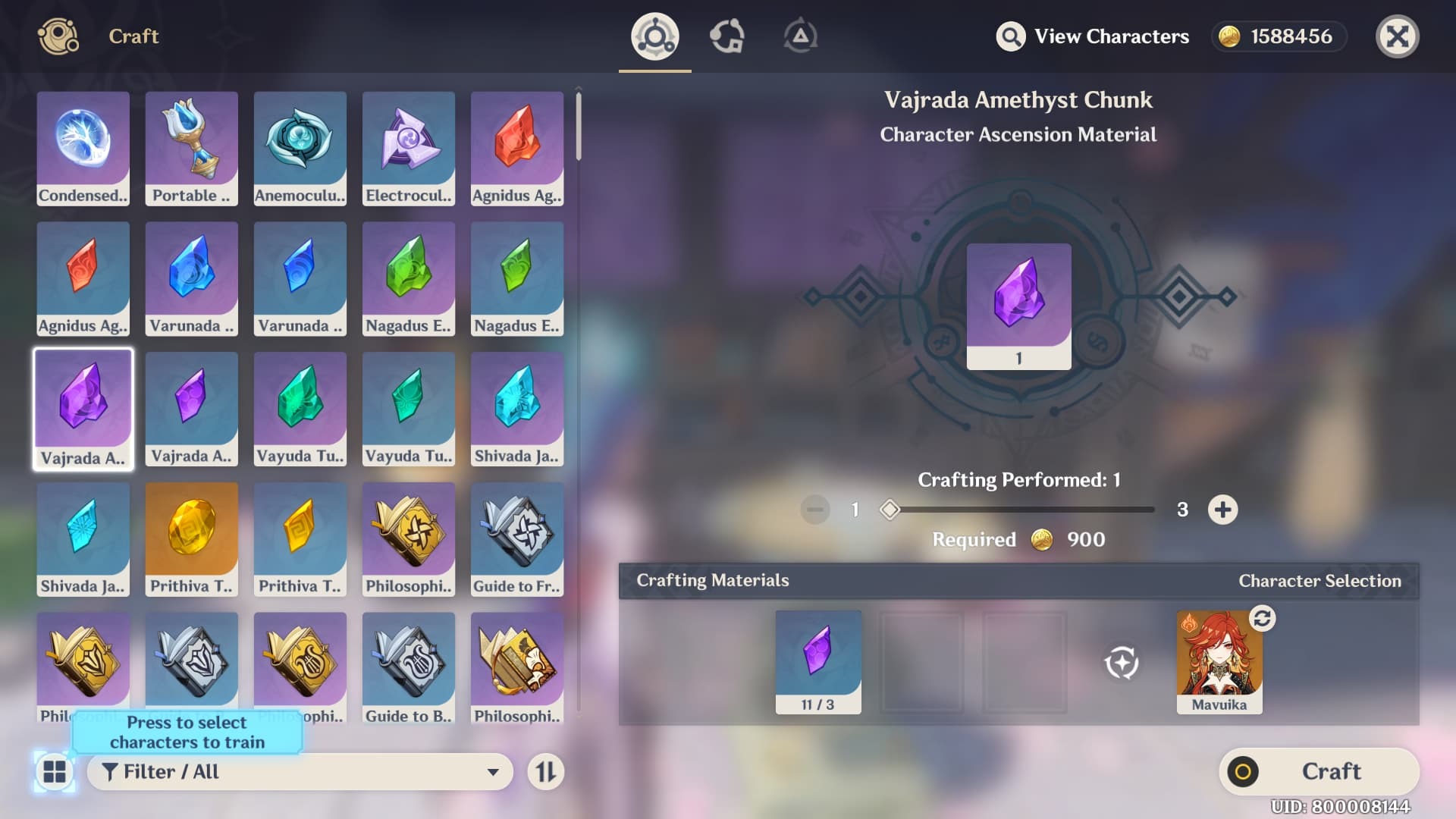Genshin Impact Varesa materials 2