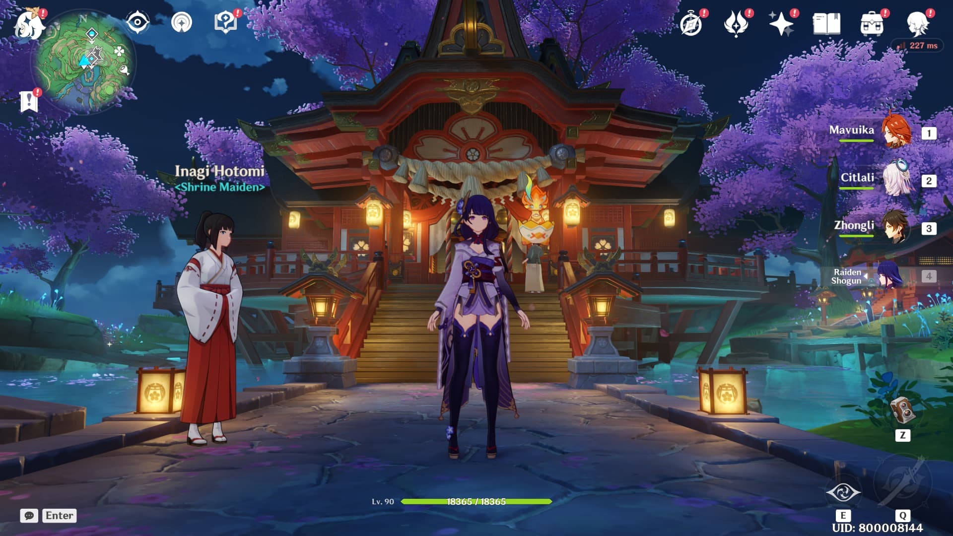 Genshin Impact Yumemizuki Mizuki Wish Spot 5 Grand Narukami Shrine